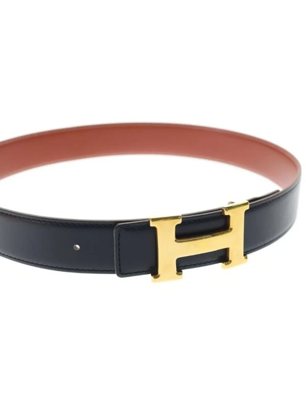 Hermes Constance Belt Buckle Calf Gold Black Brown